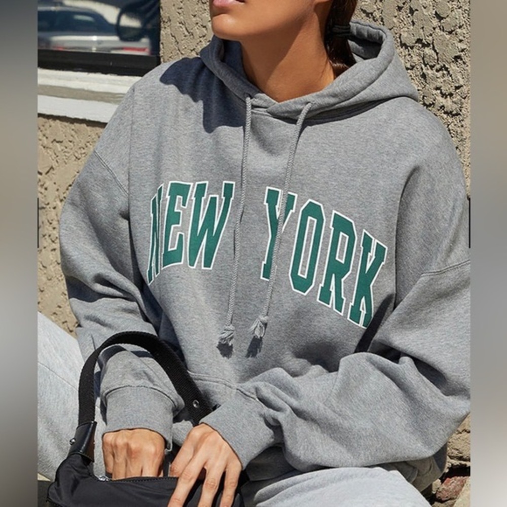 John Galt Heather Grey New York Hoodie